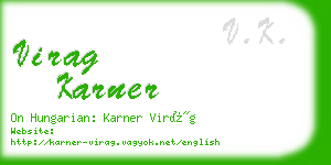 virag karner business card